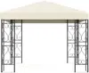 Vente-unique - FIDALA Arbour and gazebo StoffMetall Schwarz - B 300 cm x H 260 cm x L 300 cm Bild 3