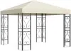Vente-unique - FIDALA Arbour and gazebo StoffMetall Schwarz - B 300 cm x H 260 cm x L 300 cm Bild 2