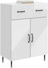 vidaXL Sideboard Hochglanz Weiß 66 x 34,5 x 89,5 cm Holzwerkstoff 894869 Bild 2