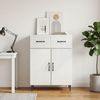 vidaXL Sideboard Hochglanz Weiß 66 x 34,5 x 89,5 cm Holzwerkstoff 894869 Bild 4