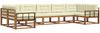 vidaXL Outdoor-Sofagarnitur mit Kissen 7 pcs Natur und Creme 3368113 Bild 2