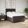 vidaXL Boxspringbett mit Matratze Dunkelbraun 140x200 cm Stoff 3291708 Bild 3
