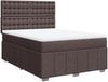 vidaXL Boxspringbett mit Matratze Dunkelbraun 140x200 cm Stoff 3291708 Bild 2