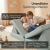 Bellabino 'Nile' Spielsofa mini, 4-tlg, Cord, türkis, faltbare Kindercouch, abnehmbarer & waschbarer Bezug, Kleinkindsofa aus Schaumstoff, bis 6 Jahre Bild 3