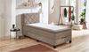 Boxspringbett Josh / Jeff 120 , Stoff , Beige, Braun, Grau , 120 x 110 x 211 cm Bild 2