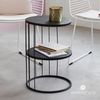 Atmosphera 'Kobu' Couchtisch mit 2 Ebenen, Schwarz, Ø 36 cm Bild 4