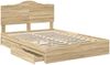 vidaXL Aufbewahrungsbett Sonoma-Eiche 140 x 200 cm Holzwerkstoff 3413501 Bild 5