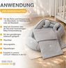Loolay Kuschelnest BABYNEST SOLO Premium Babyausstattung - Baumwolle & Samt Velours, (MUSTER: BEIGE Samt Velour/ Igel Braun, 1-tlg, Liebevoll handgefertigt Nestchen! Geborgenheit Komfort für Neugeborene), Premium Ausstattung - 100% Europäische Stoffe u... Bild 4