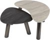 Wint Couchtisch-Set – Keramik, Edelstahl – Hellgrau & Dunkelgrau, Organisch Bild 3