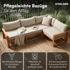 STEELSØN 'Mizaru' Premium Gartenlounge, Gartenmöbel Set, taupe, Akazienholz, wetterfest und UV-beständig, Outdoor Ecksofa mit 3 Sitzen Bild 4