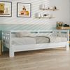 Herzform Schlafsofa, Daybed ausziehbar, Kinderbett und Gästebett, weißes Polster, Kiefernholz, platzsparend Bild 3