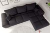 99rooms Antalya Ecksofa Strukturstoff NEVE Schwarz Rechts mit Schlaffunktion Bild 4