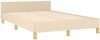Bettgestell mit Kopfteil Creme 120x200 cm Stoff [347404] Bild 4