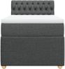 vidaXL Boxspringbett mit Matratze Dunkelgrau 90x200 cm Stoff 3287347 Bild 4