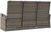 vidaXL Gartenbank mit Liegefunktion & Kissen Grau 173 cm Poly Rattan 362184 Bild 5