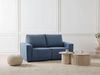 Sofa elektrisch verstellbar 2-Sitzer NUKARI Stoff Blau Bild 3