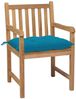 vidaXL Gartenstühle 6 Stk. mit Hellblauen Kissen Massivholz Teak 3073050 Bild 3