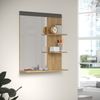 Garderobe Sitzbank Blanshe in Filz grau und Eiche 79 x 51 cm Bild 4