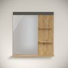 Garderobe Sitzbank Blanshe in Filz grau und Eiche 79 x 51 cm Bild 5