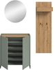 Garderobenkombination B/H/T: 197x175x32 cm in Salbei Nachbildung und Artisan Oak Nachbildung Bild 3