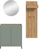 Garderobenkombination B/H/T: 197x175x32 cm in Salbei Nachbildung und Artisan Oak Nachbildung Bild 2