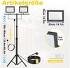 FIVMEN LED Baustrahler Doppel Arbeitsstrahler mit Einstellbar Stativ Arbeitsleuchte mit Kabel, 2*100W, Arbeitsscheinwerfer 360° Grad Drehung Strahler, Kaltweiß Bild 2