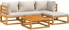 Gartenmöbel Set Holz Lounge Sofa Tisch Outdoor Balkon Sitzgarnitur Kissen 5tlg Bild 3