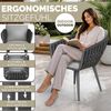 tillvex Gartentisch tillvex® Gartenstuhl Set Wetterfest mit Armlehne Rope Design (Gartenstühle UV-beständig Terrassenstuhl Rope Sessel Gartenmöbel, 4-St, Design Terrasse Balkon Outdoor Garten), belastbar Bild 3