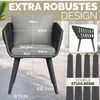 tillvex Gartentisch tillvex® Gartenstuhl Set Wetterfest mit Armlehne Rope Design (Gartenstühle UV-beständig Terrassenstuhl Rope Sessel Gartenmöbel, 4-St, Design Terrasse Balkon Outdoor Garten), belastbar Bild 2