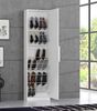 Schuhschrank >CALMA< Spiegeltür, Weiss - 50x179,7x20cm (BxHxT) Bild 3