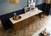 Sideboard Mango 185x45x65 braun geölt / echter Marmor LOS ANGELES #06 Bild 2