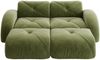 Modulsofa 2-Sitzer 76cm×204cm×171cm aus Chenille in Grün – rahmenloses Sofa mit flexiblem Aufbau Bild 5