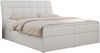 Boxspringbett Polsterbett mit Multipocket-Matratze und Topper - DIEGOS - 200x200cm - Weiß Kunstleder - H3 Bild 3