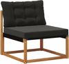vidaXL Outdoor-Sofagarnitur mit Kissen 5 pcs Natürlich und Schwarz 3369447 Bild 3