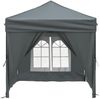 vidaXL Partyzelt Faltbar mit Seitenwänden Anthrazit 2x2 m 93502 Bild 3