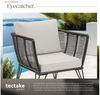 tectake Essgruppe Garten-Loungesessel Sundo im Rope-Design, (Set, 2-tlg), Solide Gestelle aus pulverbeschichtetem Stahl Bild 3
