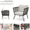 tectake Essgruppe Garten-Loungesessel Sundo im Rope-Design, (Set, 2-tlg), Solide Gestelle aus pulverbeschichtetem Stahl Bild 2