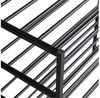 Schuhregal Ferro aus Metall, modernes Design, pulverbeschichtet, schwarz, 7 Fächer, 85x35x160 cm Bild 4