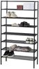 Schuhregal Ferro aus Metall, modernes Design, pulverbeschichtet, schwarz, 7 Fächer, 85x35x160 cm Bild 3