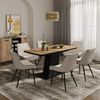 Esstisch Fenaro Goldkraft Eiche/Schwarz 120 x 80 cm ausziehbar Vicco Bild 3