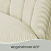 SONGMICS Schminkstuhl, Bürostuhl, Kurzflor-Plüsch-Oberfläche, höhenverstellbar, kompaktes Design, beige Bild 4