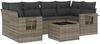 vidaXL 7-tlg. Garten-Sofagarnitur mit Kissen Hellgrau Poly Rattan 3219921 Bild 2