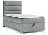 Best for Home 'Trinity K-4 SINGLE' Boxspringbett, mit Bettkasten, Bonell-Matratze inkl. Topper H3, Grau, 70x200 cm Bild 4