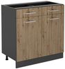 Küchenunterschrank R-Line Artisan-Eiche 80 cm ohne Arbeitsplatte Vicco Bild 5