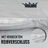 Kuscheli Partnerbettwäsche 2x 135x200 + 2x 80x80 cm atmungsaktiver Bettbezug, Partner Bettwäsche, Mikrofaser, 4 teilig, Für Allergiker geeignet, pflegeleicht, angenehm weicher Stoff Bild 3
