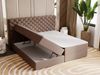 GRAINGOLD Bergamo Bett 160x200, Boxspringbett mit Bettkasten und Lattenrost, Velour-Stoff, Braun Bild 5