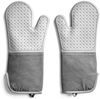 Springlane Topfhandschuhe 2-tlg. in verschiedenen Farben - Silikon & Baumwolle - bis 250°C, (2-tlg, bestehend aus 2 einzelnen Handschuhen), Grau, rutschfest, extra langer Armschutz Bild 2