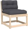 vidaXL 5-tlg. Garten-Sofagarnitur mit Kissen Massivholz Kiefer 3216960 Bild 3