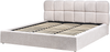 Bett mit Stauraum BASTON Bouclé Hellbeige 180 x 200 cm Bild 5