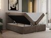 Boxspringbett mit 2 Bettkästen, Matratze und Topper - PERA - 160x200cm - Braun Velours - H4 Bild 2